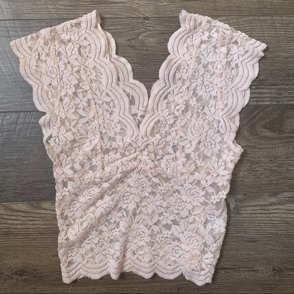 ZARA LACEY SHEER TOP